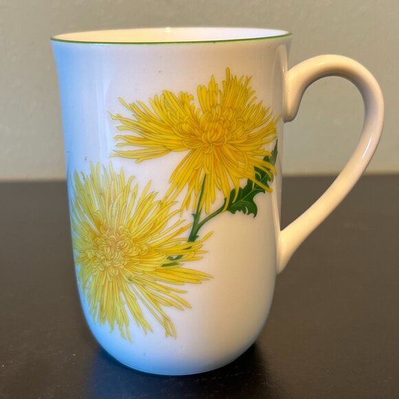 Pair of OTAGIRI JAPAN Rose Baxter AMERICAN GARDEN Chrysanthemum & Iris Cups Mugs - Picture 2 of 13